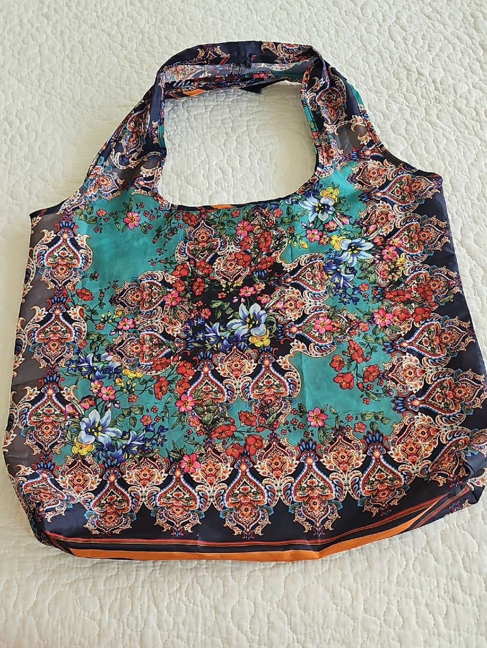 🌷HP🌷JOHNNY WAS California Large Floral Nylon Tote Bag - Picture 4 of 10